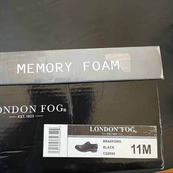 London Fog Mens Bradford Black Shoes Size 11 main image 6